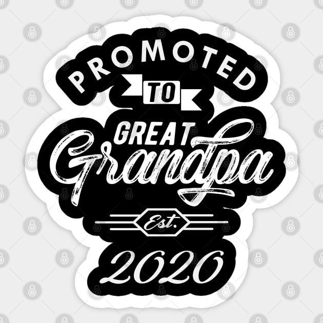 New great grandpa - Promoted to great grandpa est. 2020 Sticker by KC Happy Shop